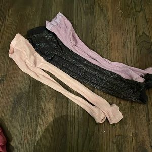 Pink/purple/black glitter collegien tights